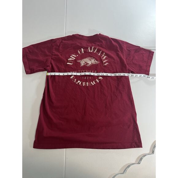 Arkansas Razorback Champion T Shirt Size L Short Sleeve Red - Picture 4 of 6